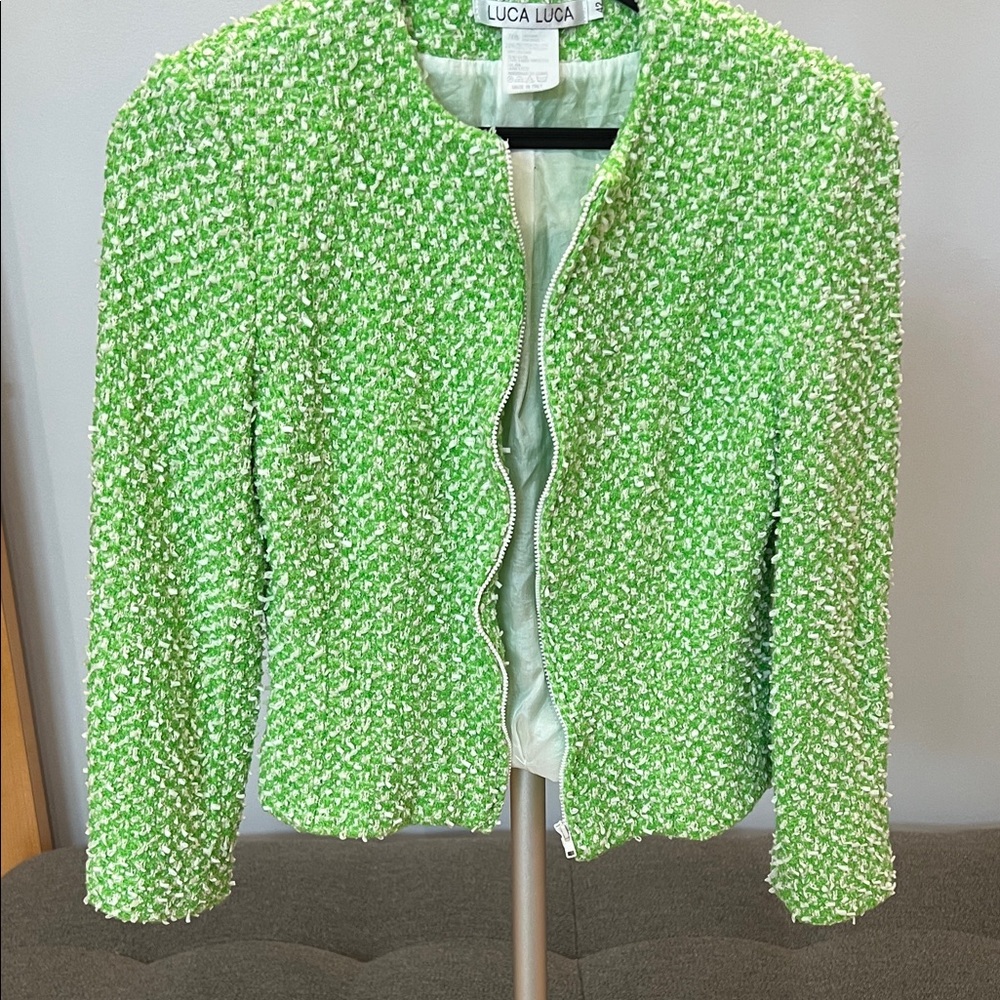 Women's Green Tweed Blazer